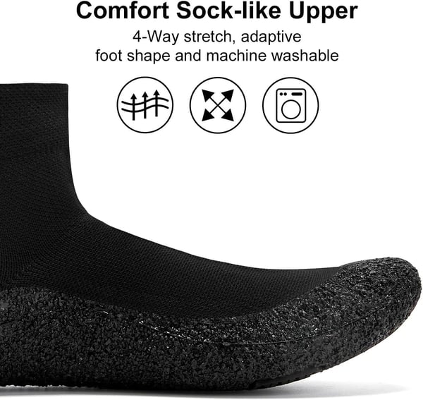 ALEADER Barefoot Sock Shoes for Men and Women  Lifting Shoes Zero Drop Minimalist Toe  MultiOccasion Ultra Portable Water Shoes  ECO VeganBlack Fushia