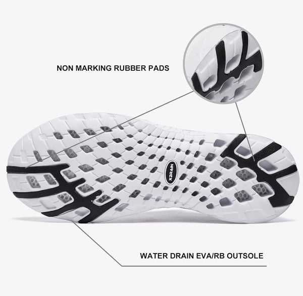 Aleader Womens Mesh Slip On Water ShoesWhiteBlackPink