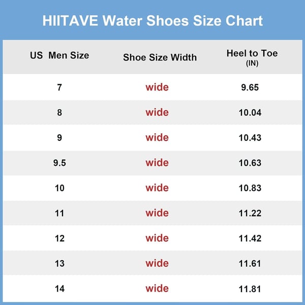 HIITAVE Men Barefoot Water Shoes Beach Aqua Socks Quick Dry for Outdoor Sport Hiking Swiming SurfingDark Gray