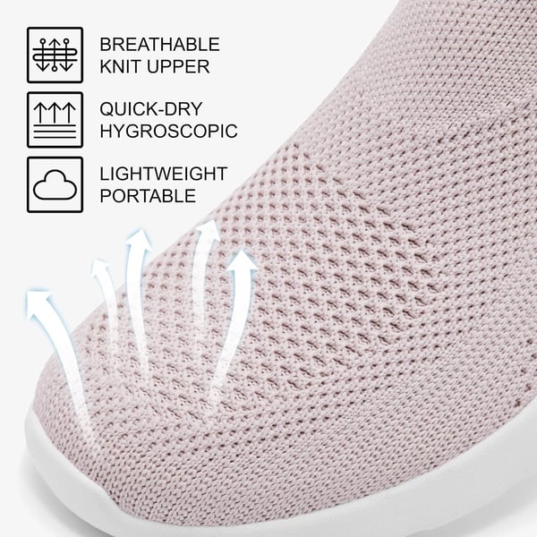 ALEADER Womens Slip On Energycloud Walking Shoes Stretch Knit Sneakers Breathable Athletic TennisPrime Pink