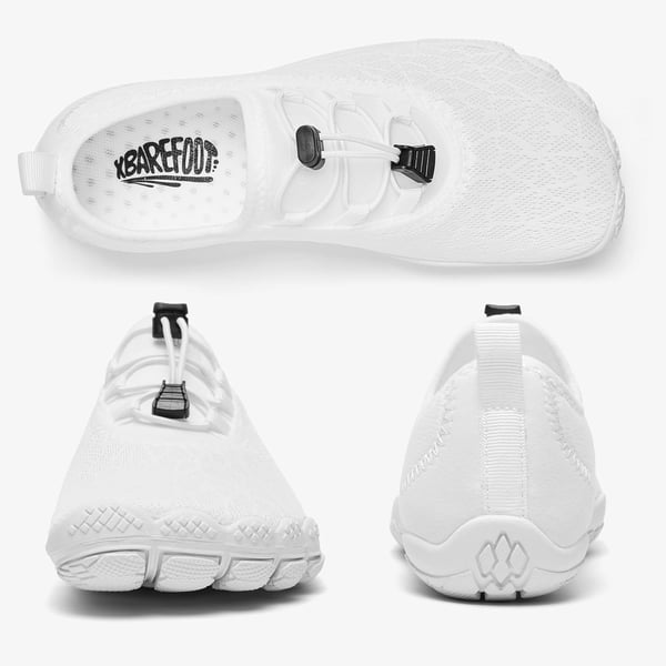 ALEADER Water Shoes for Women Non Slip Swim Beach Barefoot Shoes for Hiking Walking RiverAll White