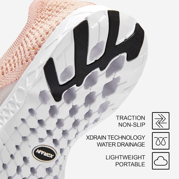 ALEADER Lightweight Womens Quick Drying Xdrain Water ShoesLight Pink