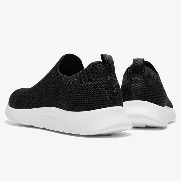 ALEADER Womens Slip On Comfort Walking Shoes Lightweight Stretch Knit Sneakers Breathable Athletic TennisBlack