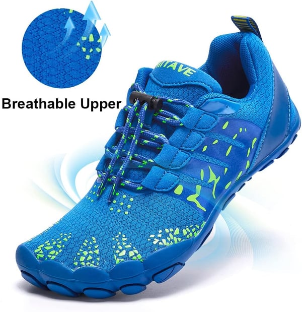 HIITAVE Women Barefoot Water Shoes Breathable Beach Shoes Minimalist for Outdoor HikingBlueYellow