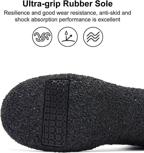 ALEADER Barefoot Sock Shoes for Men and Women  Lifting Shoes Zero Drop Minimalist Toe  MultiOccasion Ultra Portable Water Shoes  ECO VeganBlack White