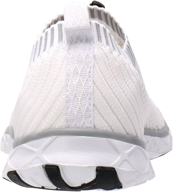 Aleader Mens Mesh Slip On Water ShoesWhiteGray Knit