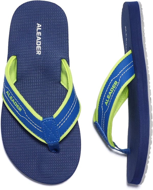 ALEADER Kids Flip Flops Sandals Lightweight Thong Sandals BeachPool Youth Slides Little KidBig KidNavyRoyal Blue