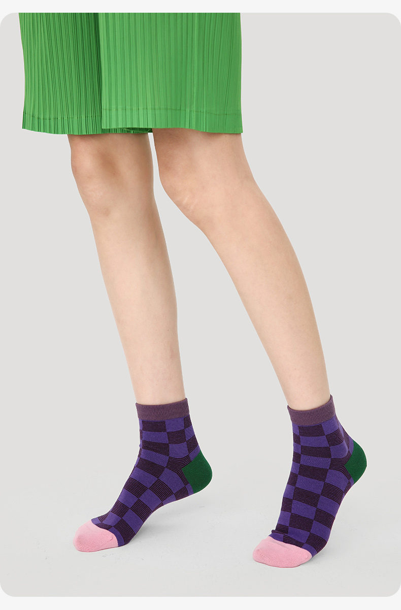 LL Socks Women Ankle Socks Spring Wishes Polka Dot Stripes Socks 5 Pairs