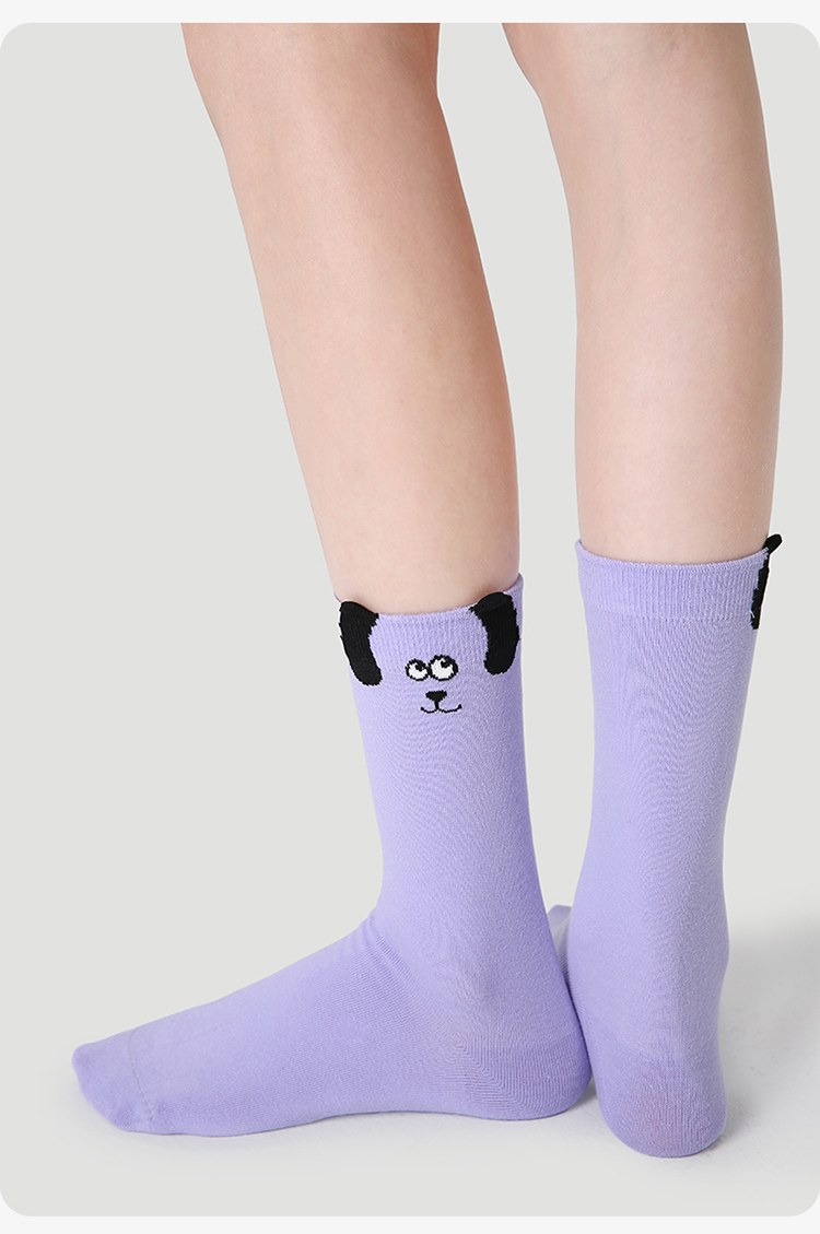 LL Socks Women Crew Socks Hooray for Cute Colourful Animal Couple Socks 5 Pairs