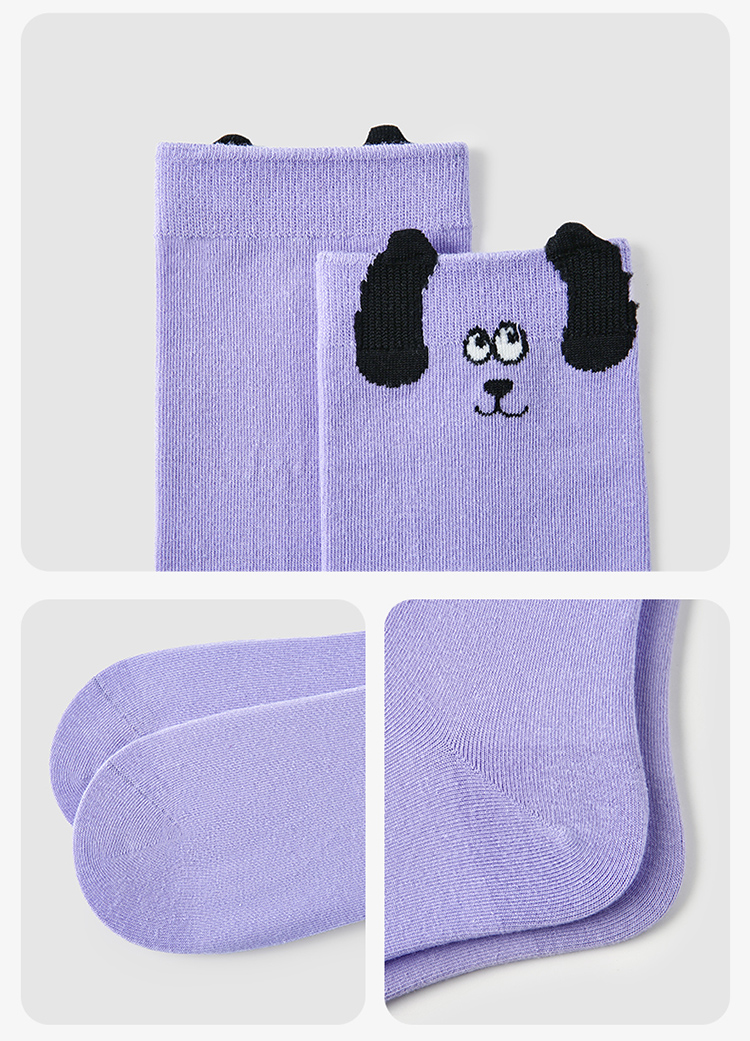 LL Socks Women Crew Socks Hooray for Cute Colourful Animal Couple Socks 5 Pairs