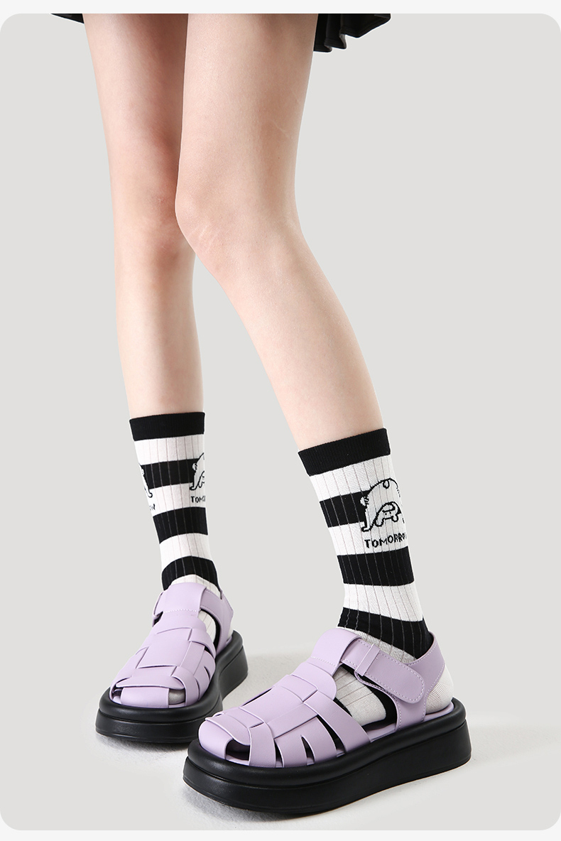 LL Socks Women Crew Socks Puppy Party Cute Animal Socks 5 Pairs