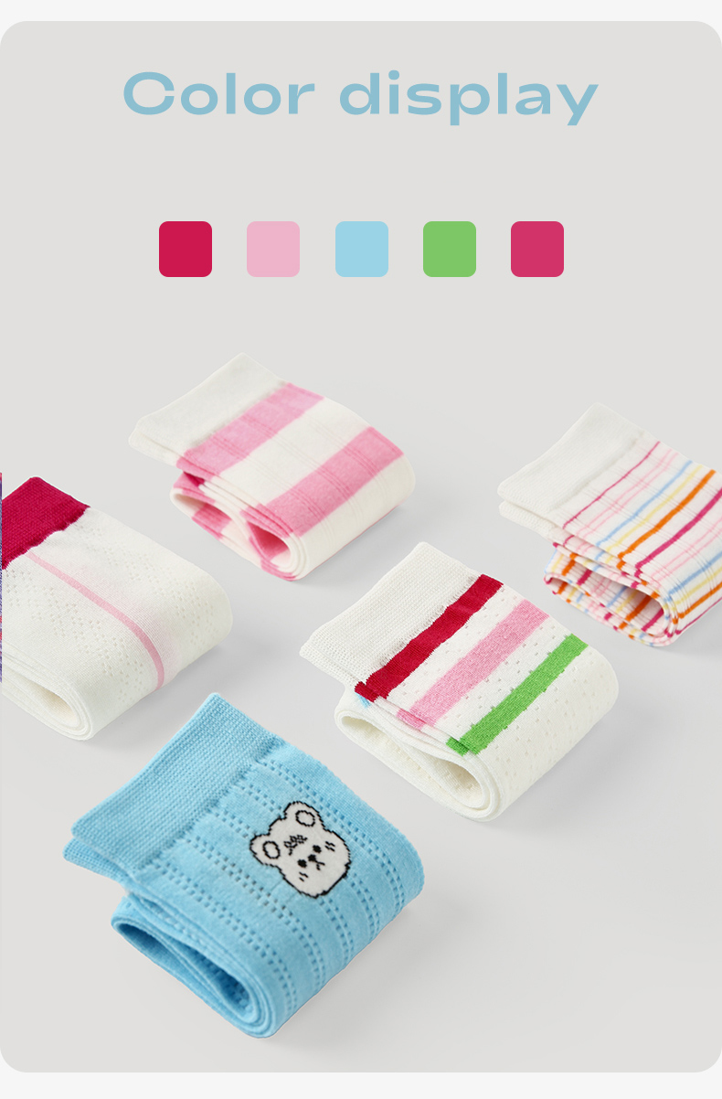LL Socks Women Crew Socks Rainbow Spectrum Cute Stripes Best Girlfriend Socks 5 Pairs