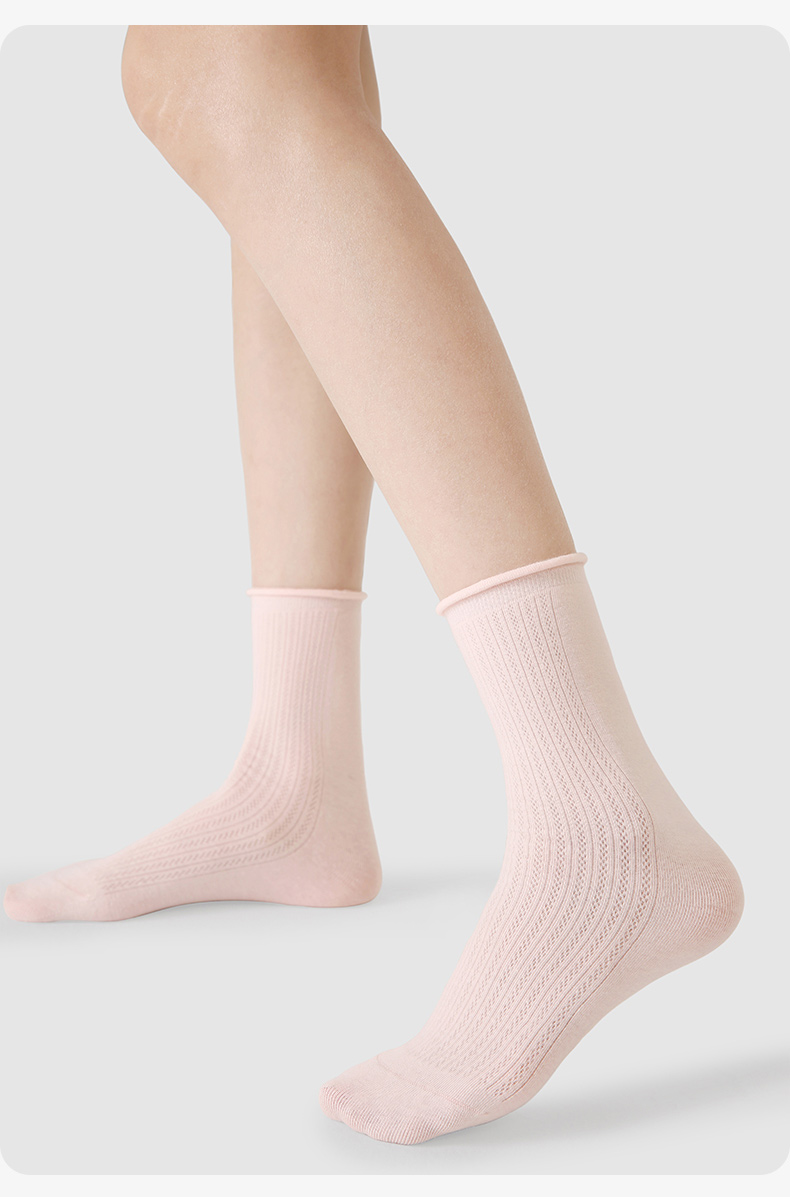 LL Socks Women Crew Socks Solid Color Stack Best Girlfriend Sneaker Socks 9 Pairs