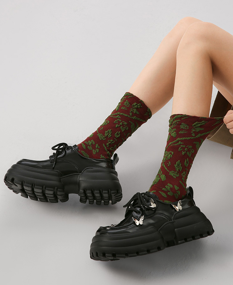 LL Socks Women Crew Socks Warm Sun Casting Shadows Fun Print Socks 3 Pairs