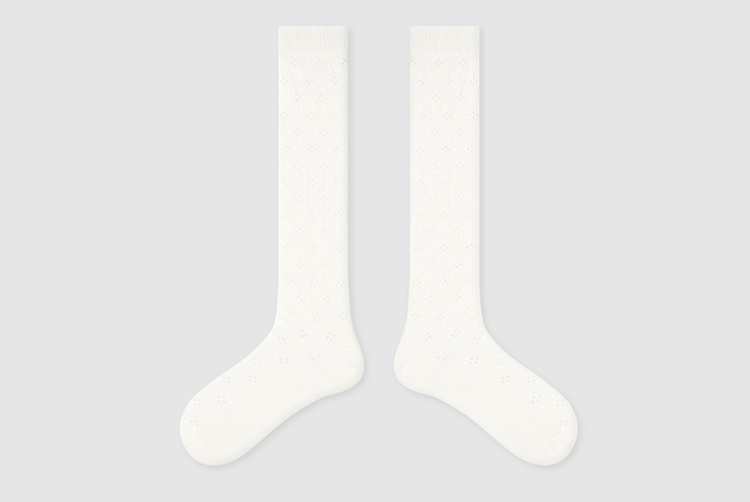 LL Socks Women White Knee High Socks Under the Cold Moonlight Skirt Matching Calf Socks 1 Pairs