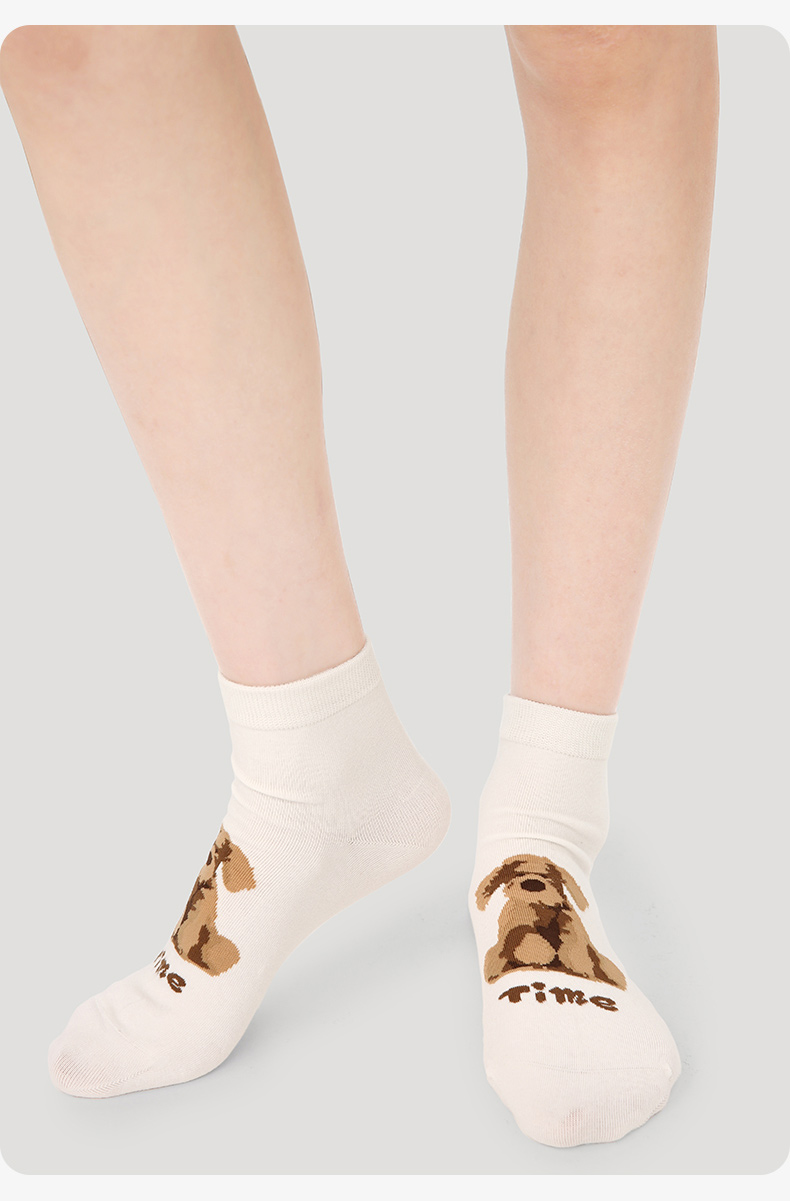 LL Socks Women Ankle Socks Cute Party Cute Solid Color Animal Socks 5 Pairs