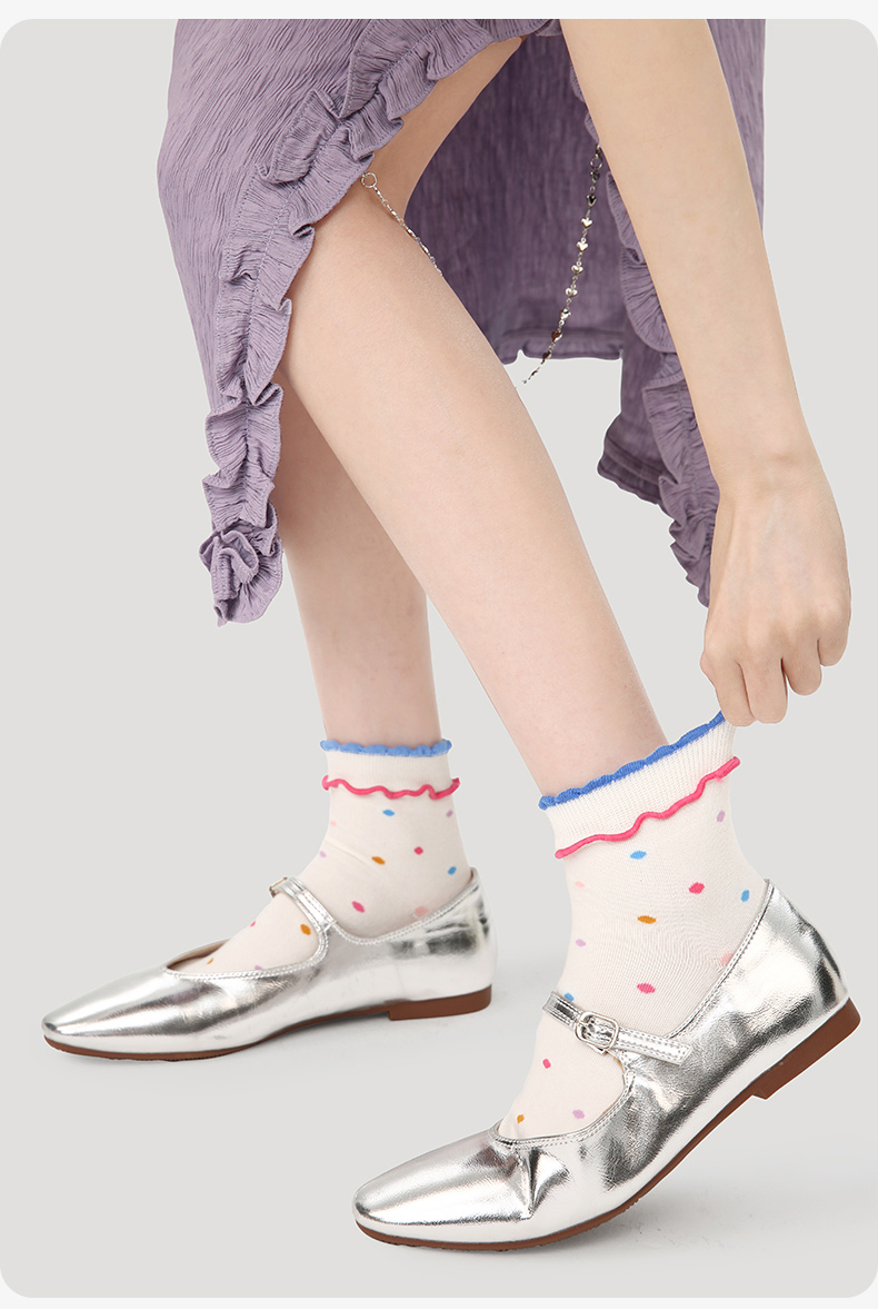 LL Socks Women Ankle Socks Encounter Romance Cute Best Girlfriend Plaid Socks 5 Pairs