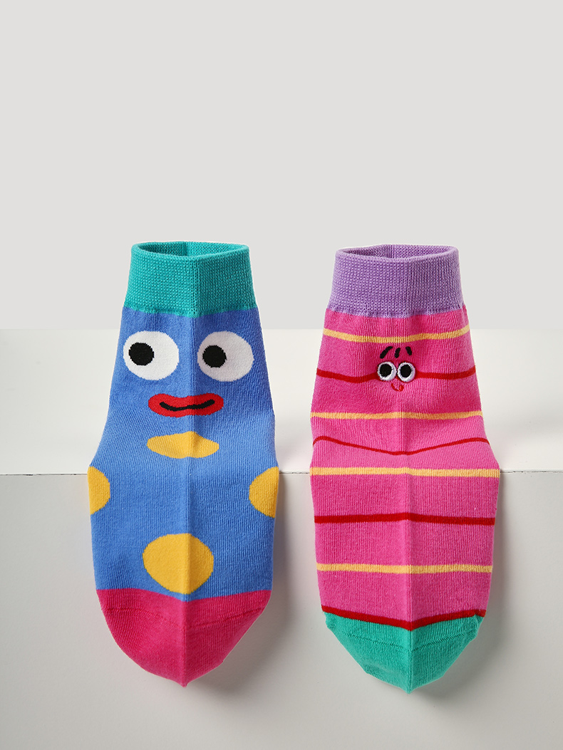 LL Socks Women Ankle Socks Happiness List Fun Pattern Colorful Socks 5 Pairs