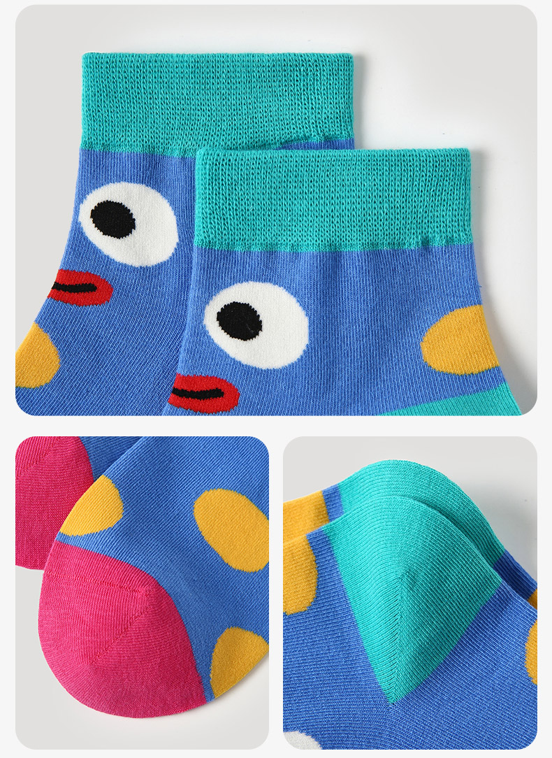 LL Socks Women Ankle Socks Happiness List Fun Pattern Colorful Socks 5 Pairs