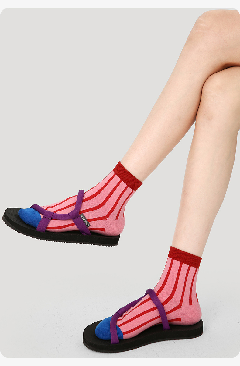 LL Socks Women Ankle Socks Happy Business Striped Colourful Stripes Letter Socks 5 Pairs
