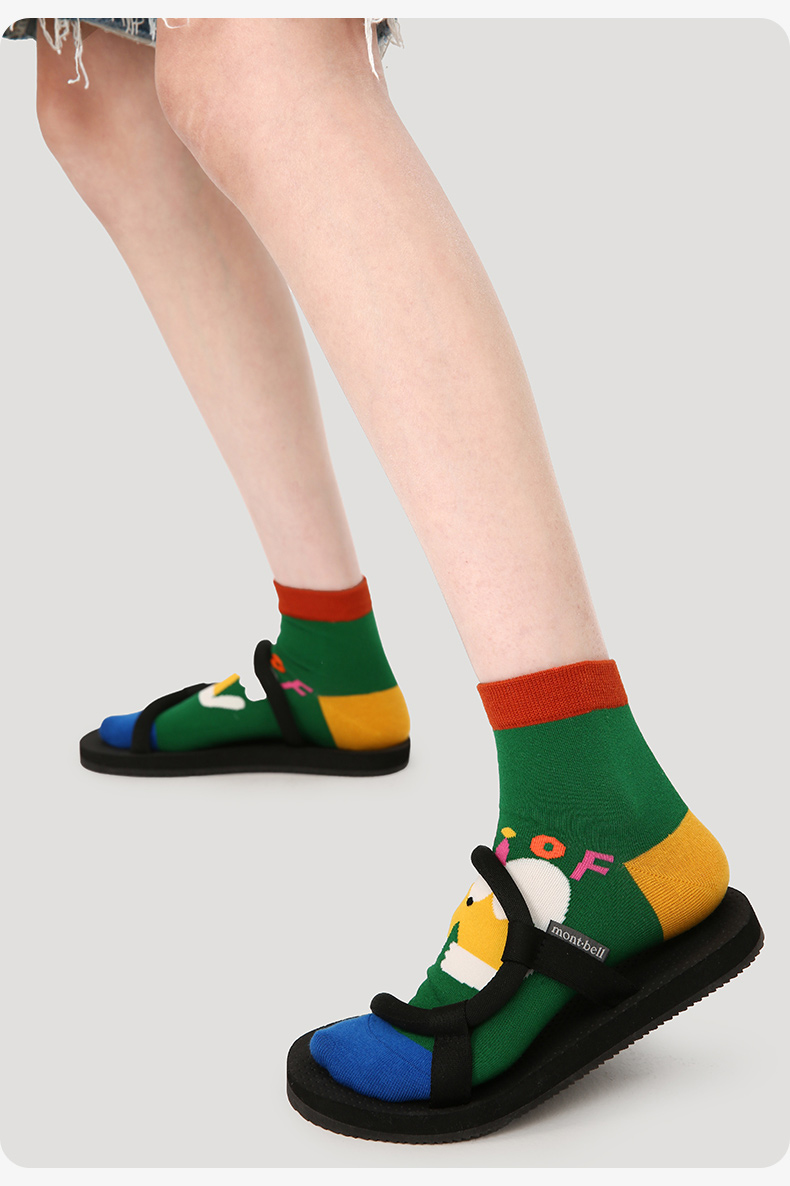 LL Socks Women Ankle Socks Magic Wonderland Cartoon Animal Letter Socks 5 Pairs