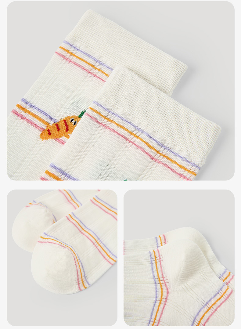 LL Socks Women Crew Socks Colorful Mood Food Polka Dot Socks 5 Pairs