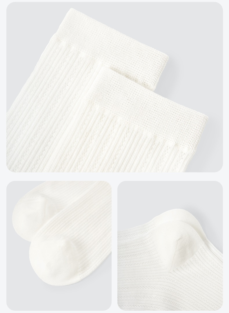LL Socks Women Crew Socks Either Black or White Geometry Stripes Best Girlfriend Socks 5 Pairs