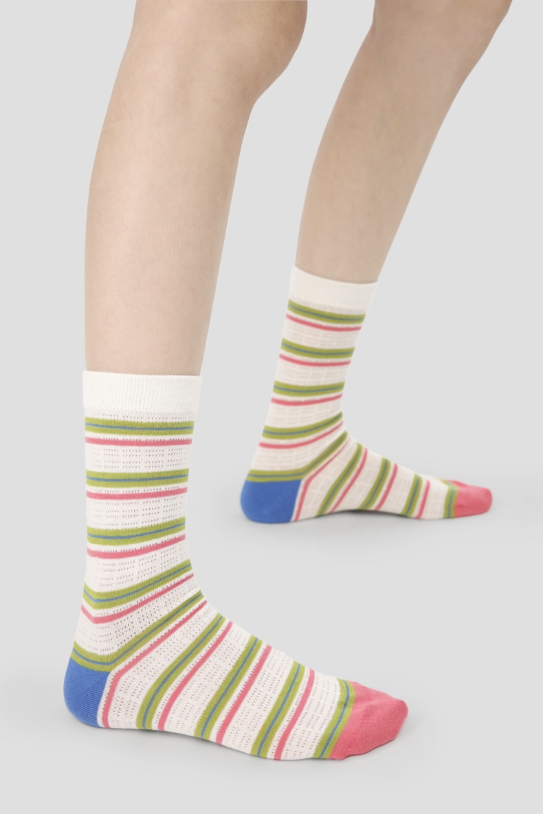 LL Socks Women Crew Socks Everyone Loves Summer Stripes Letter Couple Socks 5 Pairs