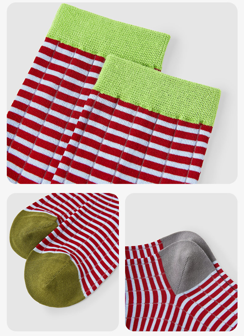 LL Socks Women Crew Socks Galactic Memoirs Fashion Stripes Hollow Socks 5 Pairs