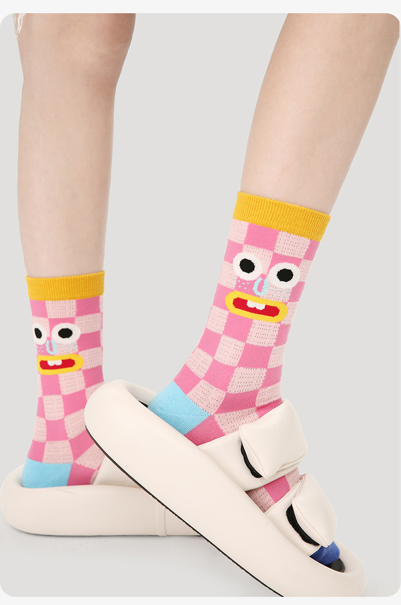 LL Socks Women Crew Socks Happy Album Buy Fun Colorful Socks 5 Pairs