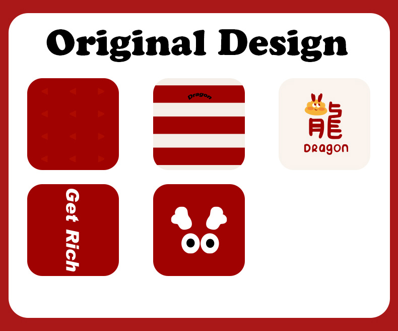 LL Socks Women Crew Socks Happy Dragon Red Animal Socks 5 Pairs
