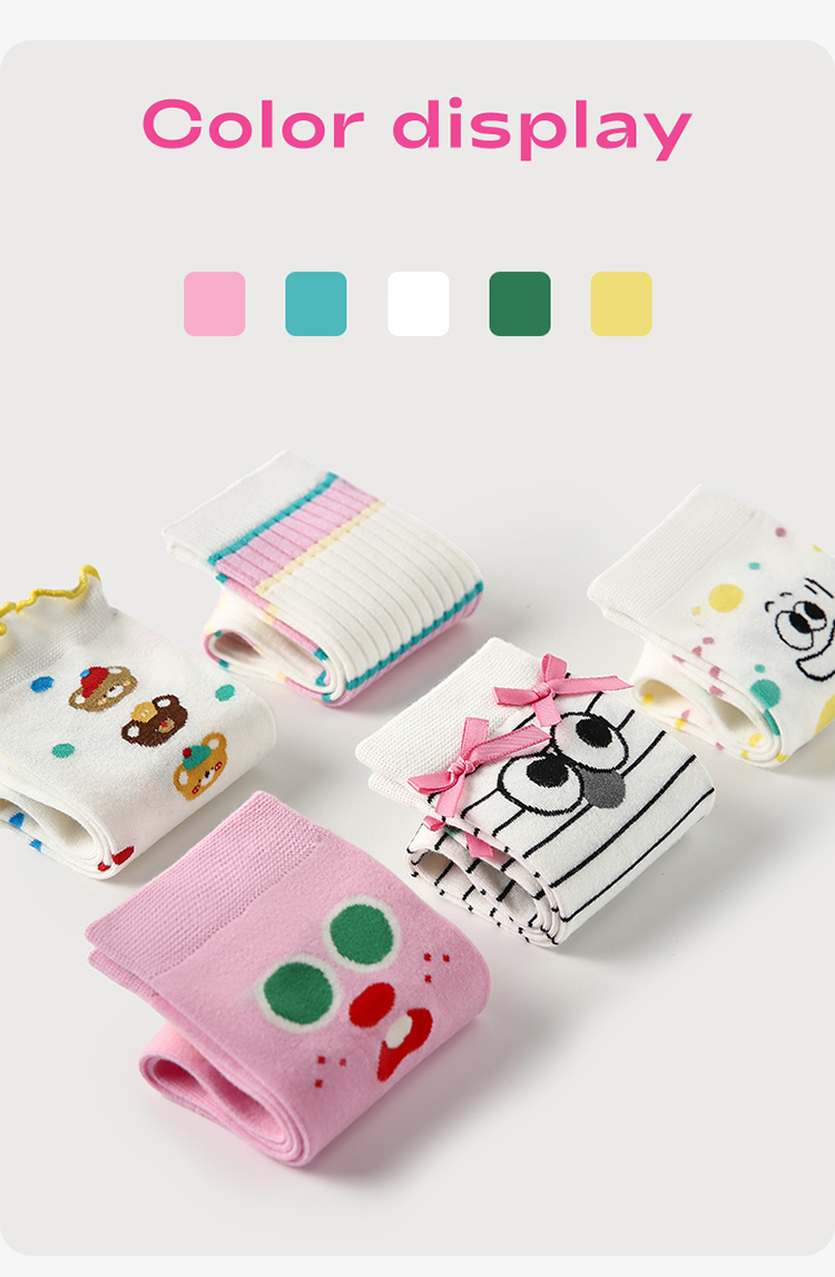 LL Socks Women Crew Socks Interesting Cute Expectations Colourful Socks 5 Pairs