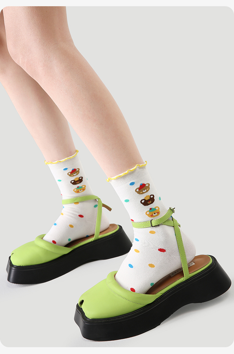LL Socks Women Crew Socks Interesting Cute Expectations Colourful Socks 5 Pairs