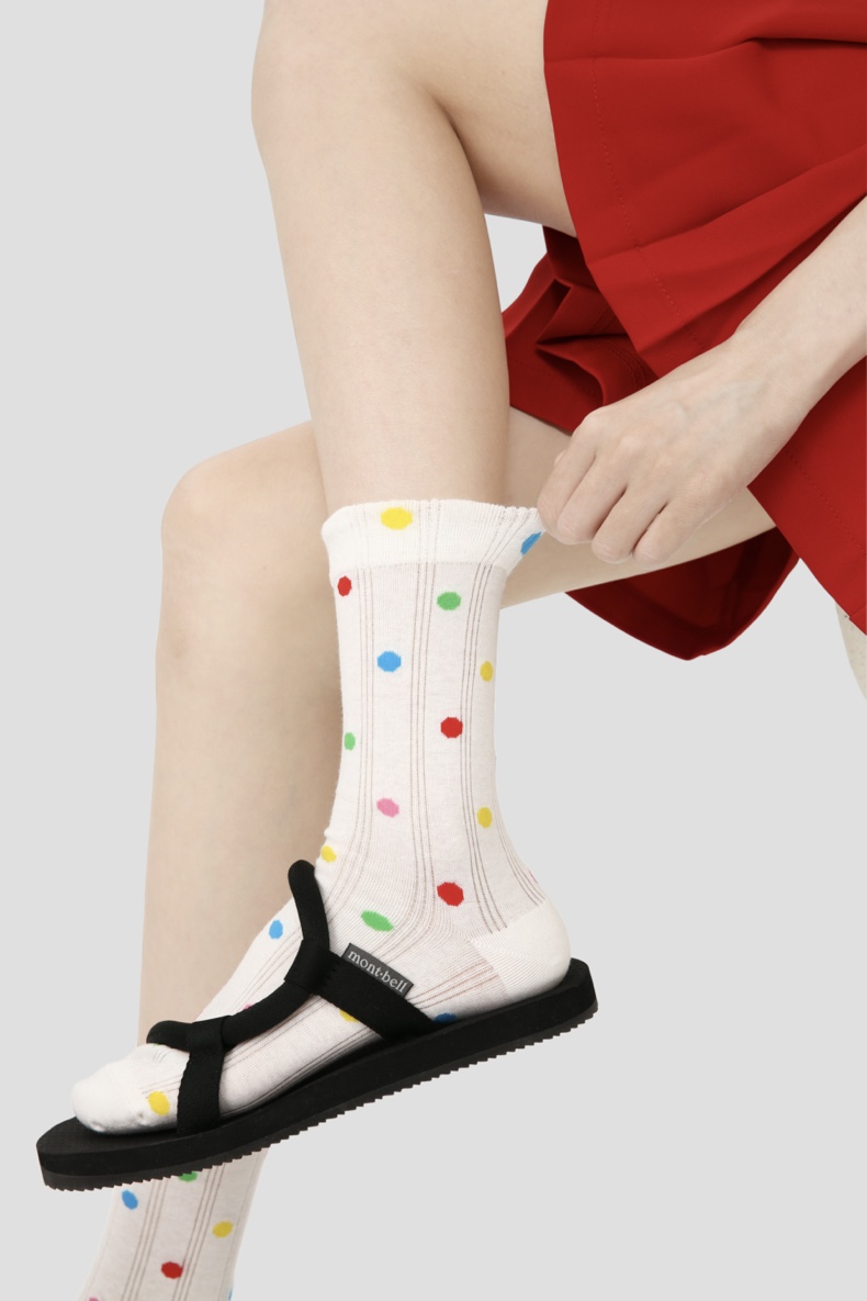 LL Socks Women Crew Socks Jumping Candies Letter Stripes Colourful Socks 5 Pairs