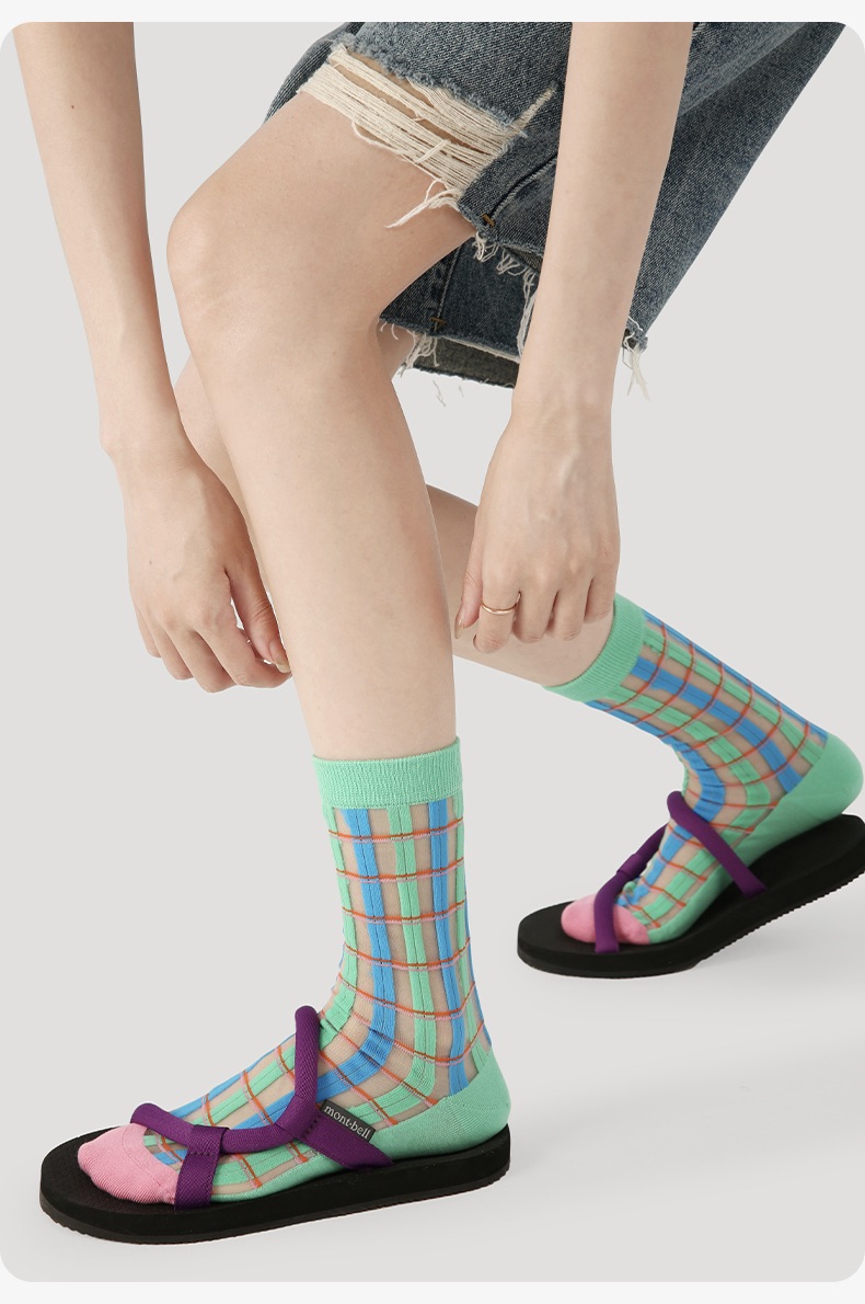 LL Socks Women Crew Socks Nicole Matsushima Thin and Light Colourful Socks 5 Pairs