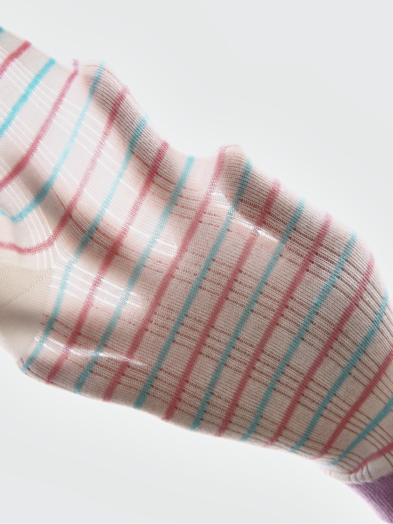 LL Socks Women Crew Socks Pink Dream Floral Pattern Stripes Dots happy style Socks 5 Pairs