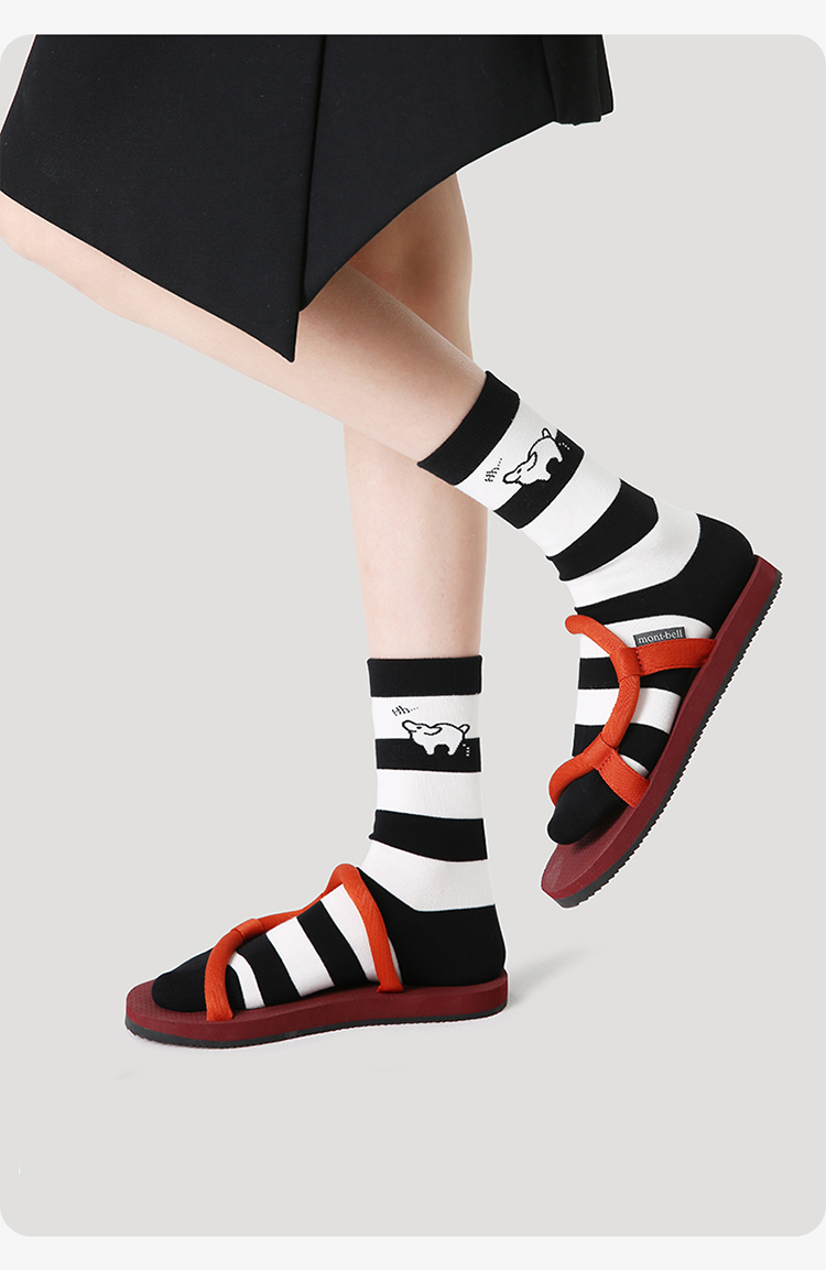 LL Socks Women Crew Socks Puppy Diary Animal Stripes Polka Dot Socks 5 Pairs