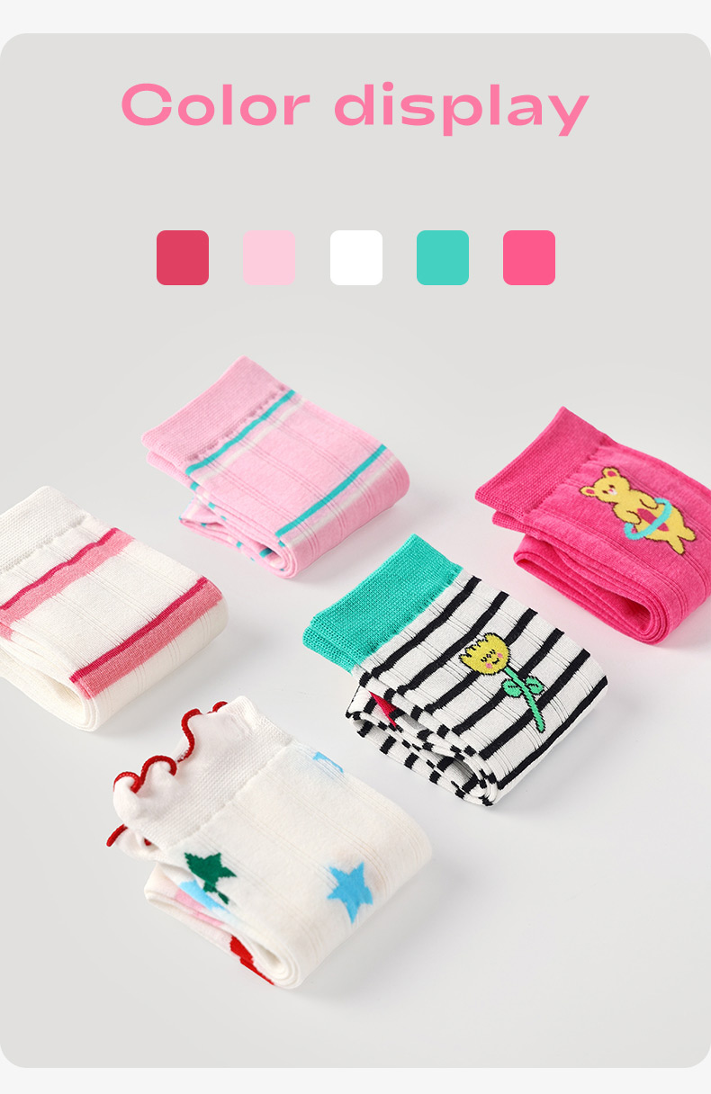 LL Socks Women Crew Socks Summer Limited Edition cheap cute Cartoon Socks 5 Pairs