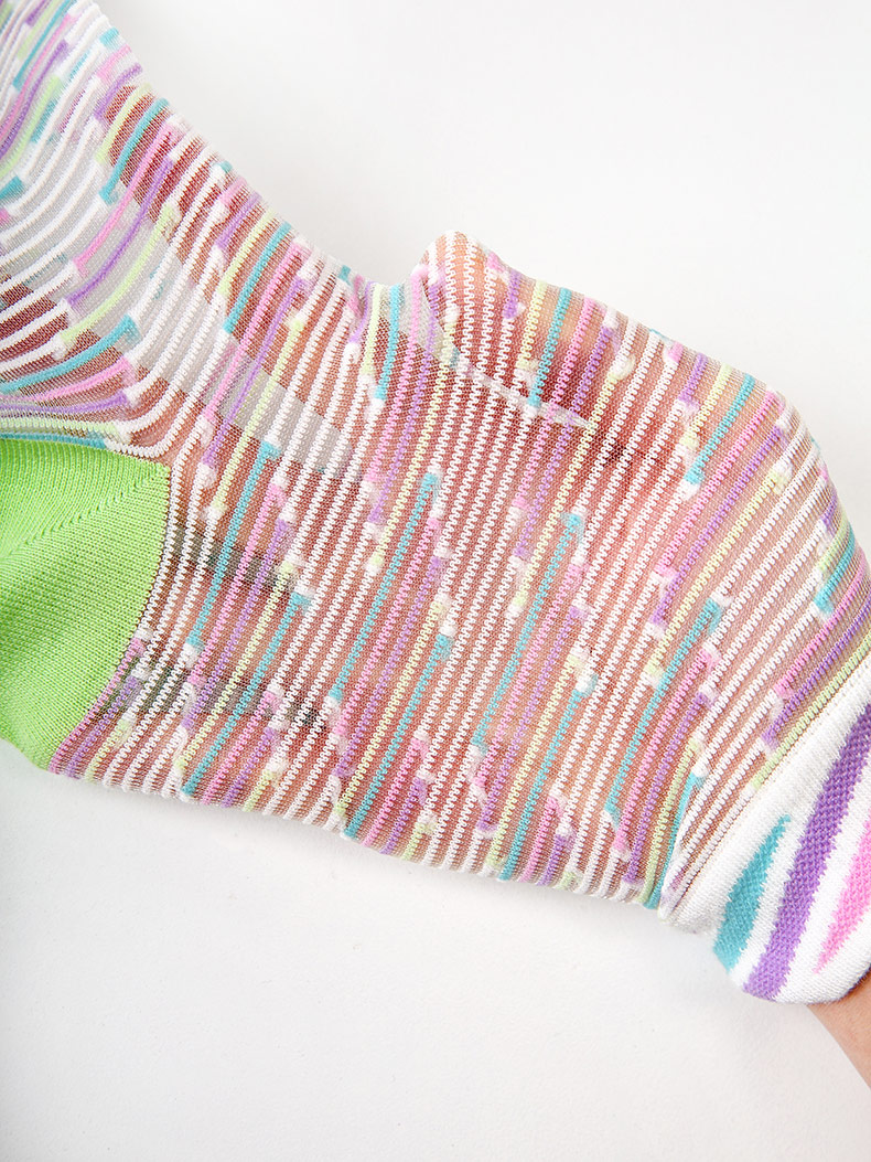 LL Socks Women Crew Socks Summer Night Fireflies Colourful Polka Dot Stripes Socks 5 Pairs
