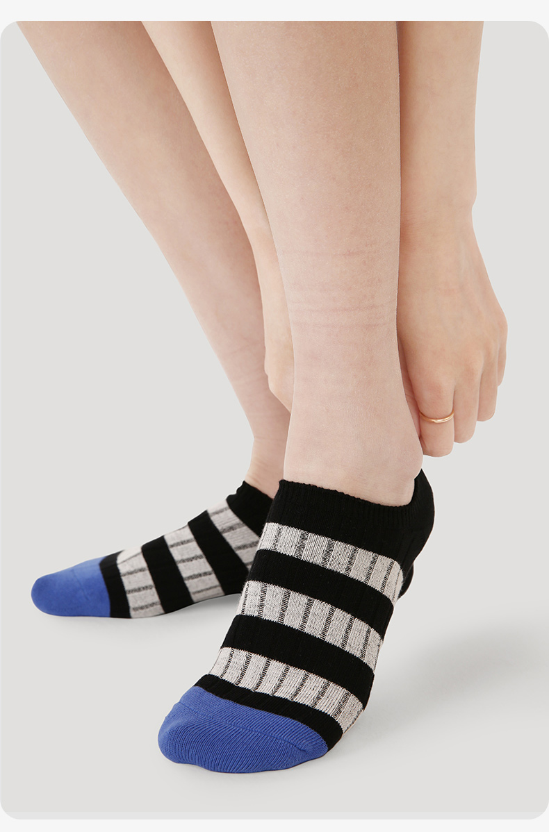 LL Socks Women Low Rise Socks Light Air Travel Stripes Polka Dot Letter Socks 5 Pairs