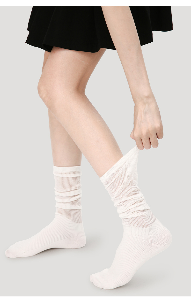 LL Socks Women White Crew Socks Not Waiting Stars Stripes Fashion Socks 1 Pairs