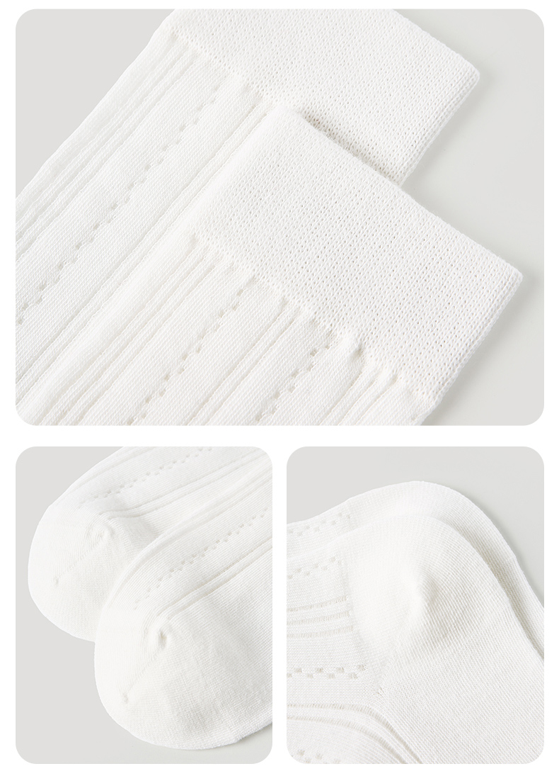 LL Socks Women White Crew Socks Pure as the Moon Best girlfriend Solid Color Socks 1 Pairs