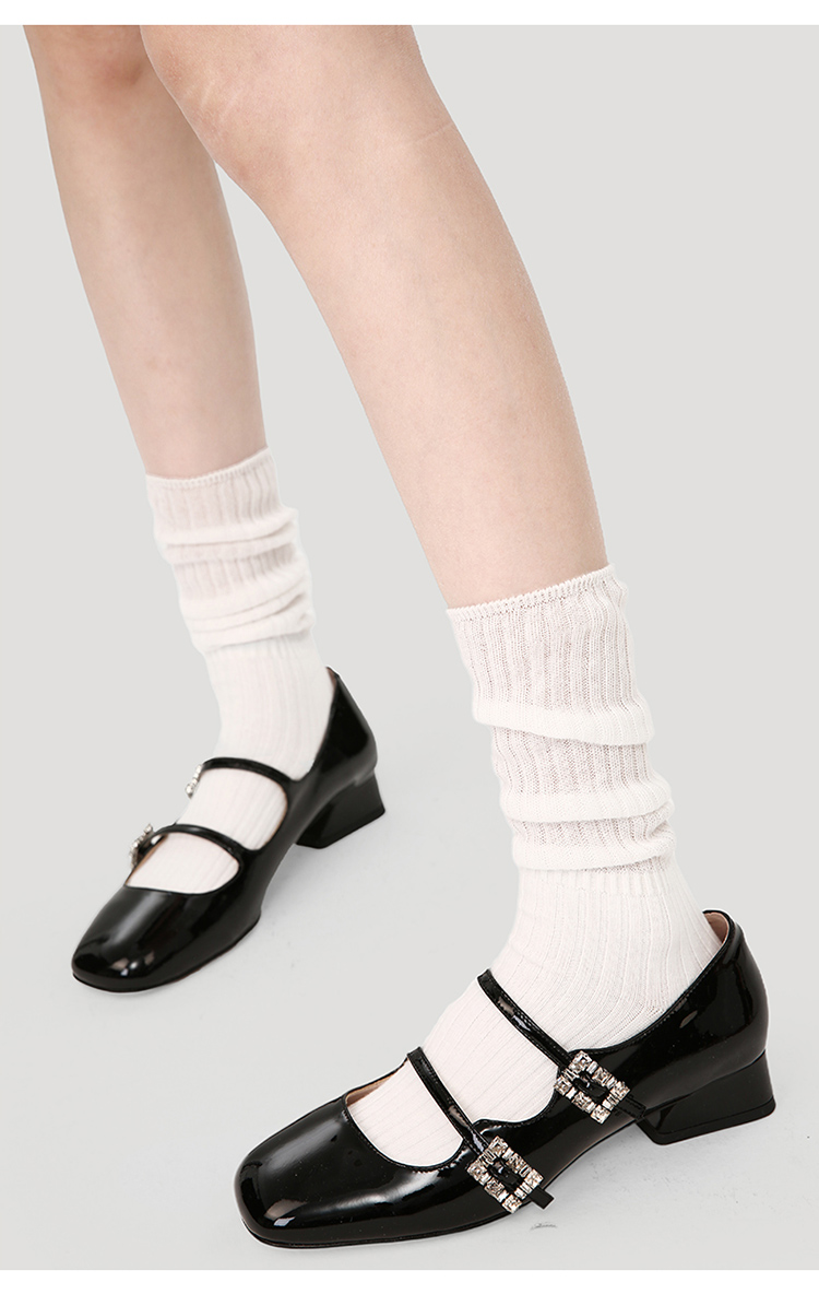 LL Socks Women White Crew Socks Trees in the Solid Color Clouds Stripes Socks 1 Pairs