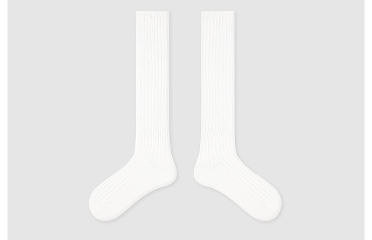 LL Socks Women White Crew Socks Trees in the Solid Color Clouds Stripes Socks 1 Pairs