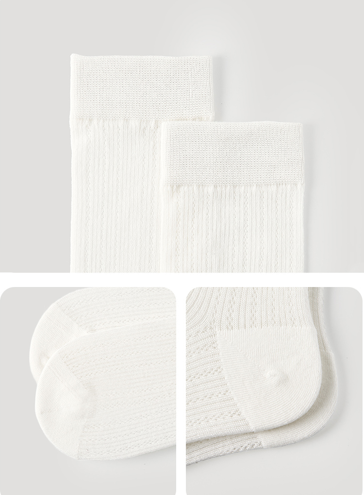 LL Socks Women White Knee High Socks  Evening Orioles Solid Color Stripes Socks 1 Pairs