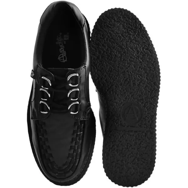 Anarchic T2270 Unisex-Adult Creepers, Black Faux Leather Creeper Shoes- US: