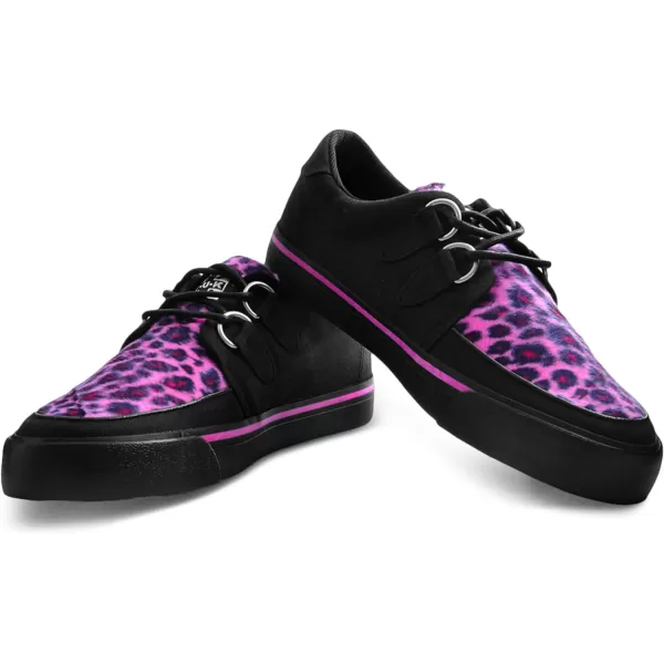 T.U.K. Leopard Creeper Sneaker Shoes for Women and Men, D Ring Lace Up Shoes