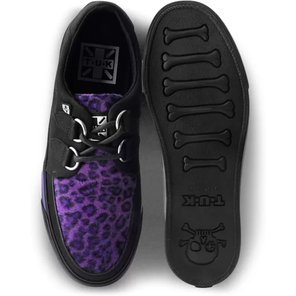 T.U.K. Leopard Creeper Sneaker Shoes for Women and Men, D Ring Lace Up Shoes