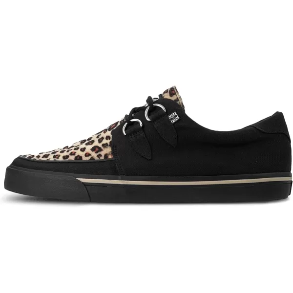 T.U.K. Leopard Creeper Sneaker Shoes for Women and Men, D Ring Lace Up Shoes