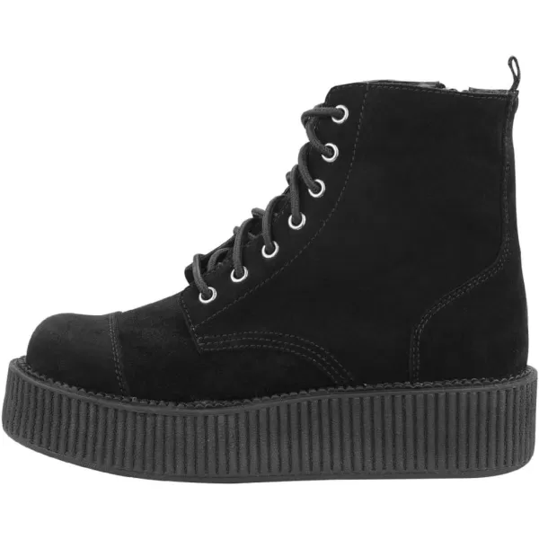 T.U.K. Shoes A8642L Womens Boots, Black Suede Viva Mondo Boots